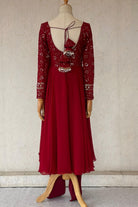 Maroon Anarkali Suit Set - Boutique Nepal