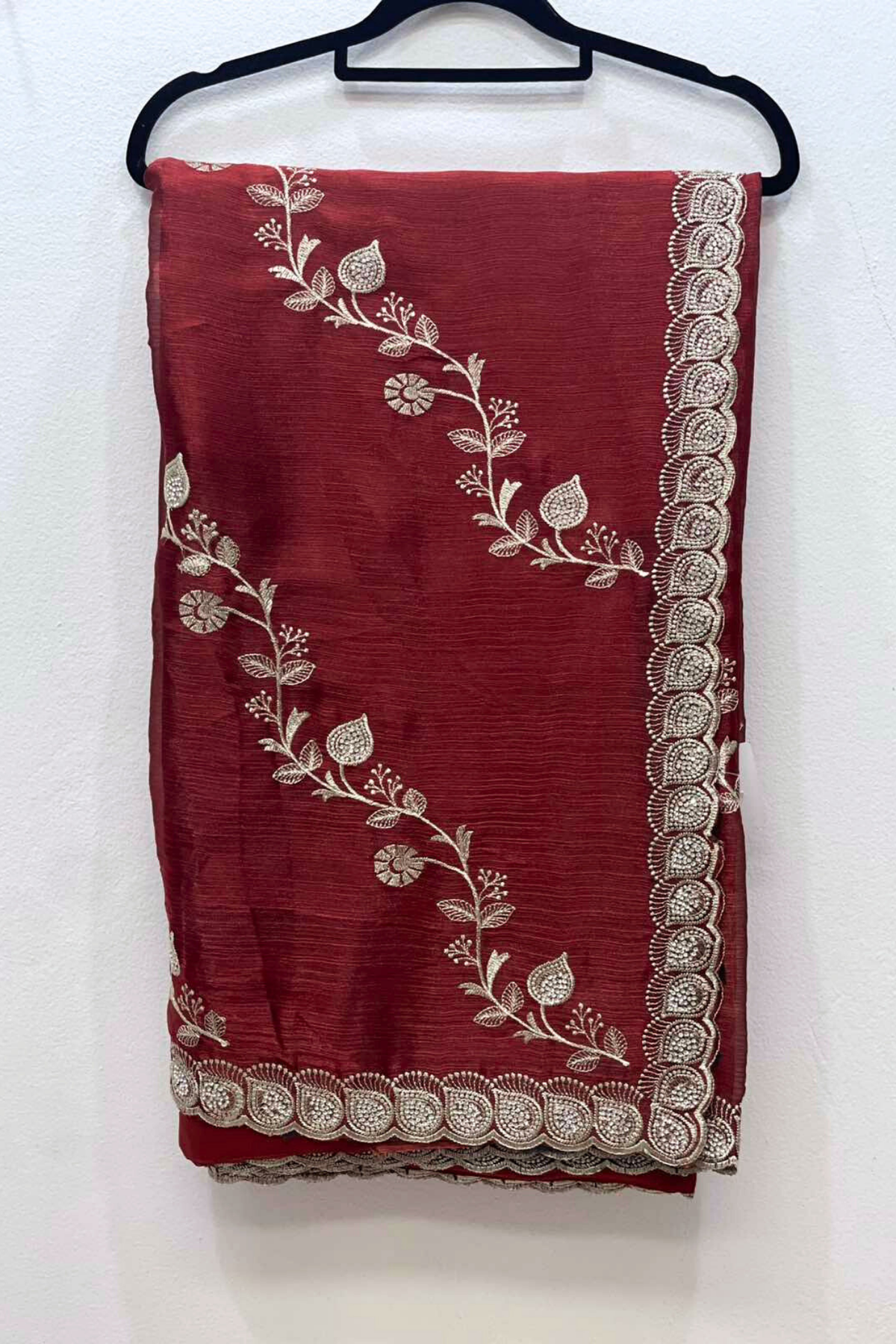 Sister Gift Pack - Embroidered Silk Blend - Maroon