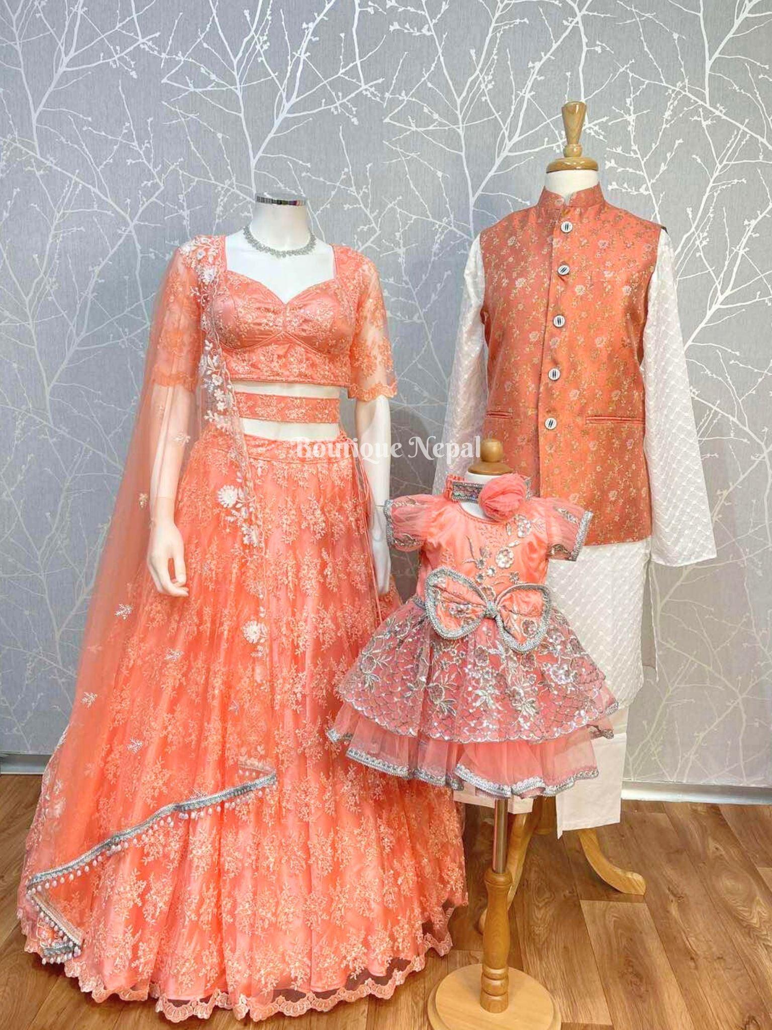 Indian floral organza lehenga for mom and daughter designer | Etsy | Kids  designer dresses, Mom daughter matching dresses, Mom daughter outfits