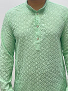 Men's Kurta Pajama Mint - Boutique Nepal