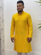 Men's Kurta Pajama Yellow - Boutique Nepal