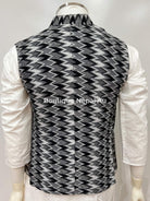 Mens Dhaka Waitcoat In Black - Boutique Nepal Au