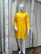 MENS KURTA & PYJAMA SET IN YELLOW - Boutique Nepal