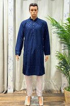 Mens Kurta Chikan Work - Boutique Nepal