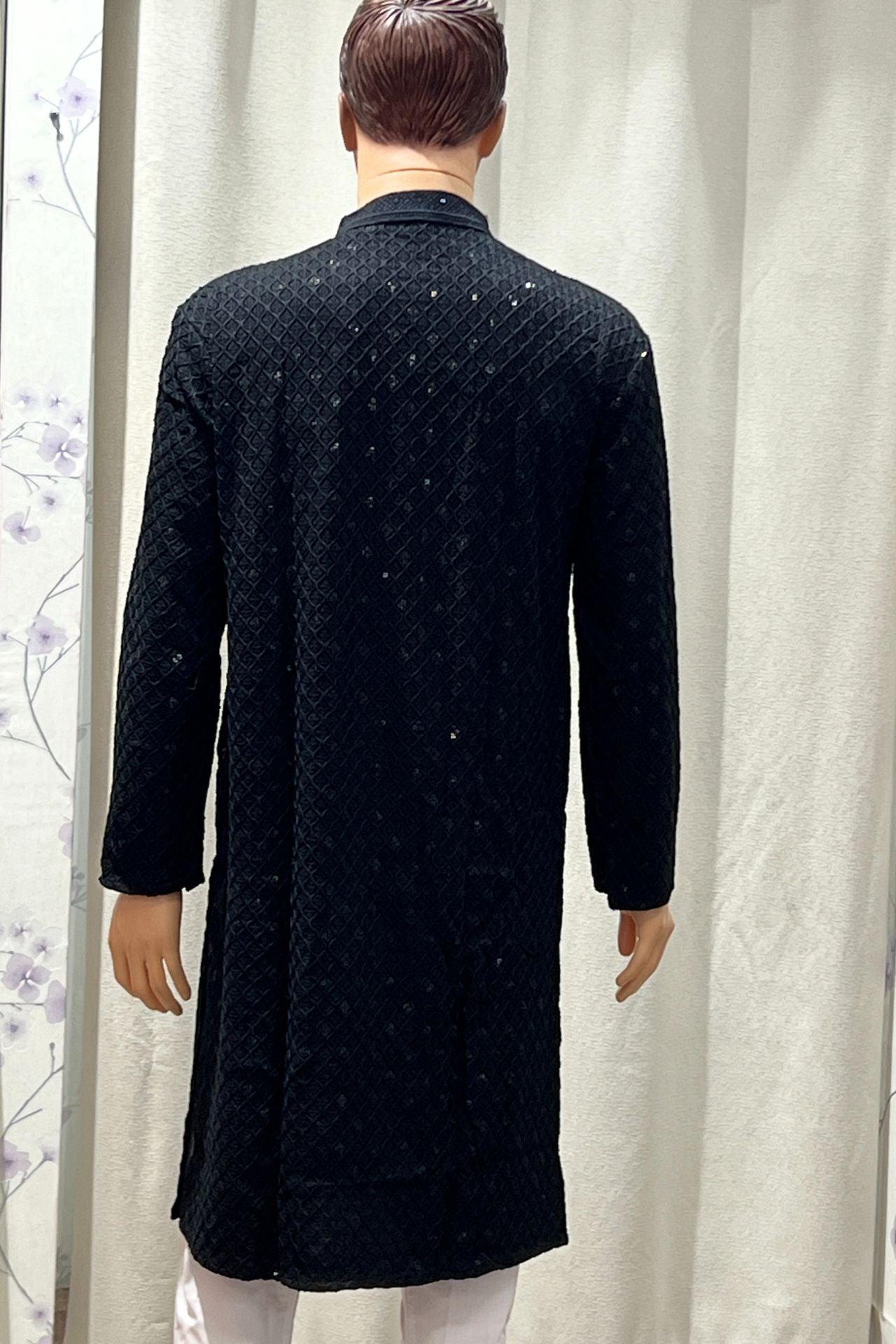 Mens Kurta Chikan Work - Boutique Nepal