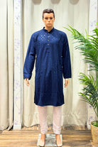 Mens Kurta Chikan Work - Boutique Nepal