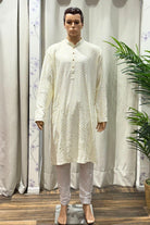 Mens Kurta Chikan Work - Boutique Nepal