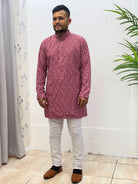 Mens Kurta Chikankari Work - Boutique Nepal