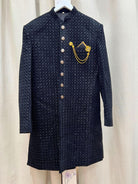 Mens Sherwani Set In Sequins Work - Boutique Nepal