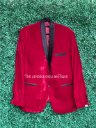 MENS VELVET BLAZER IN MAROON