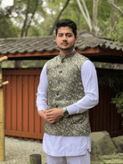 Mint Green Nehru Jacket - Boutique Nepal