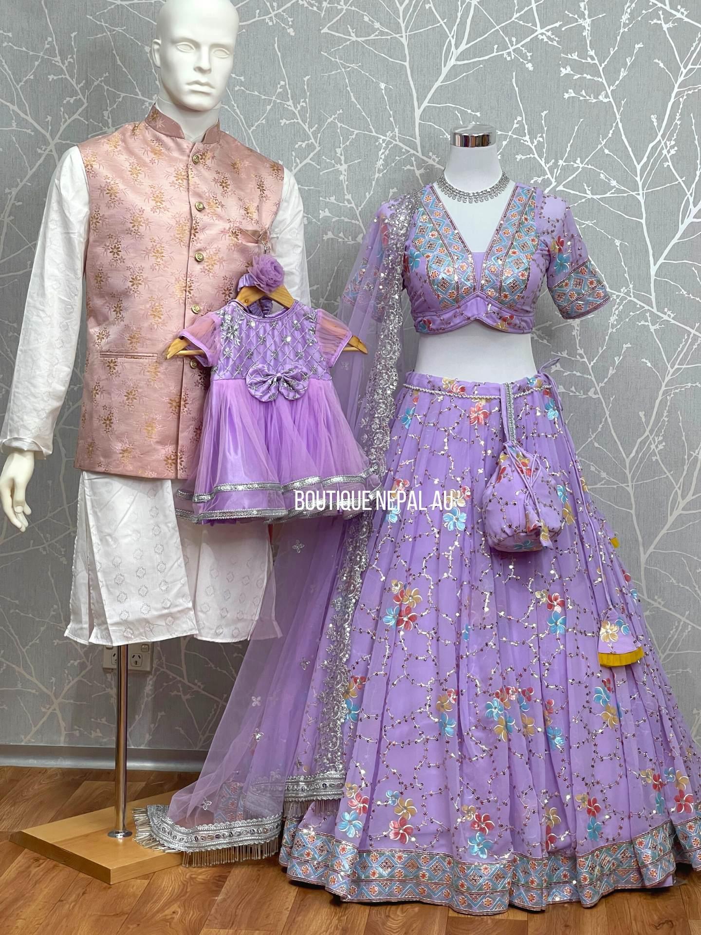 Mother Daughter Matching Combo Lehenga Choli Set Indian Wedding Dress  Lehenga Choli Banarasi Lehenga Colors Available Kids Lehenga Choli - Etsy