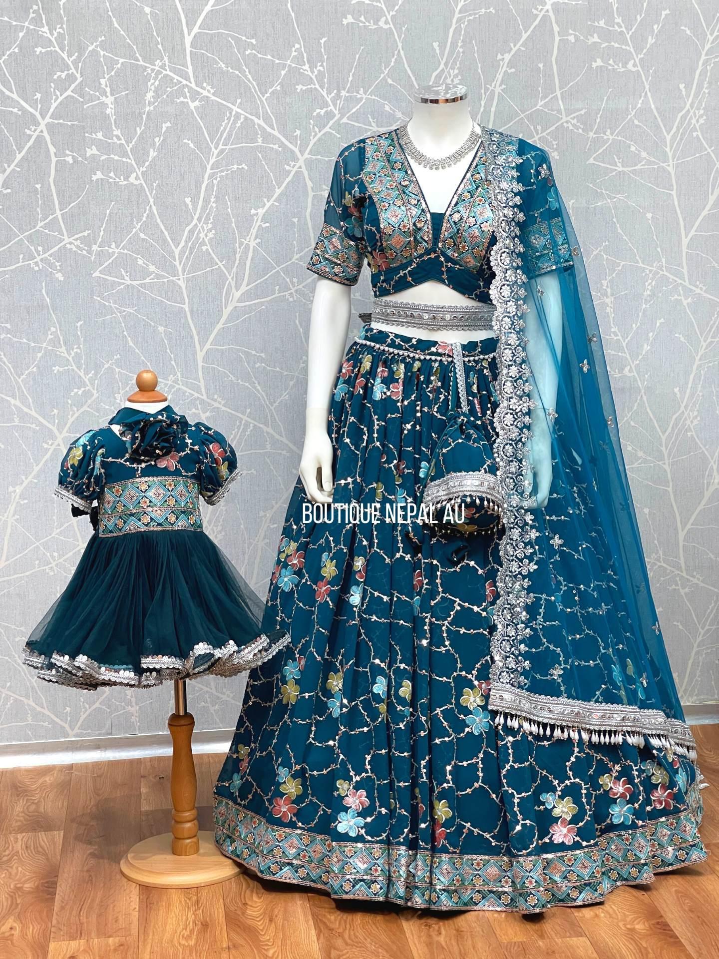 Mother Daughter Brocade lehenga Choli for mother daughter matching combo  party wear Lengha for Indian functions kids lengha Family Outfits | Mother  daughter dress, Mother daughter outfits, Womens wedding dresses