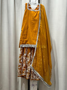 Mustard Yellow Designer Sharara Kurta Set - Boutique Nepal