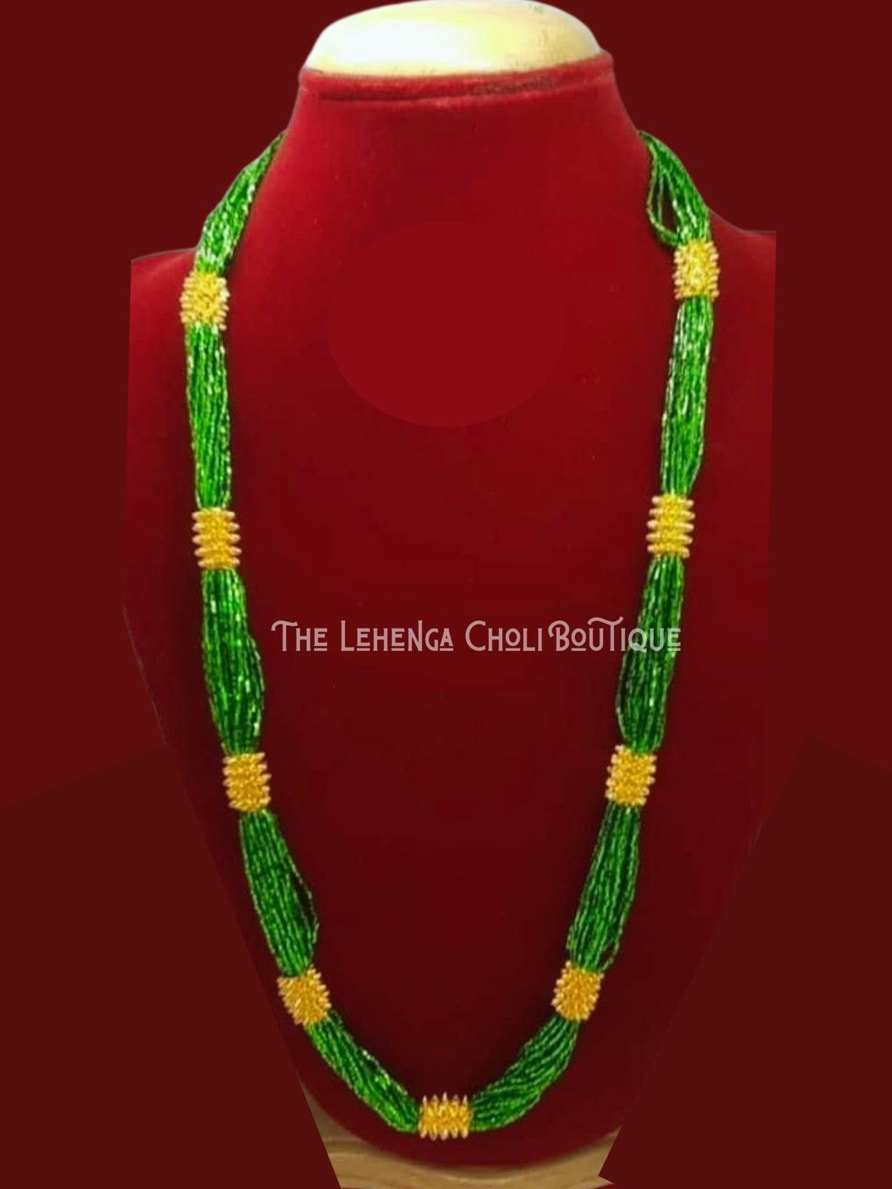 Naugedi Necklace Set In Green - Boutique Nepal