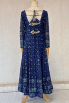 Navyblue Sequence Work Anarkali Kurta Set - Boutique Nepal