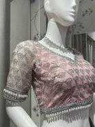 Net Blouse In Baby Pink - Boutique Nepal