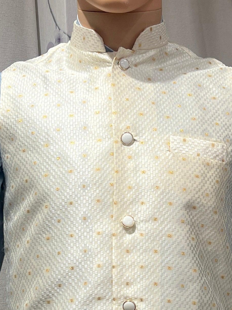 Off White Waistcoat - Boutique Nepal