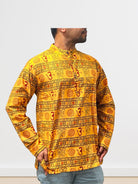 Om Print kurta/ Shirt Full Sleeve - Boutique Nepal