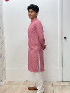 OnionPink Mens Chikankari Kurta Set - Boutique Nepal