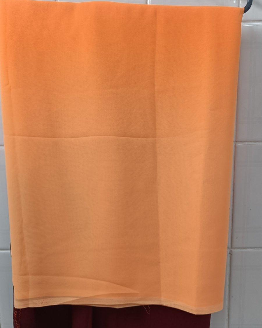 Orange Maroon Ombré Saree - Boutique Nepal Australia 