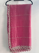 Organza Silk Saree in Pink - Boutique Nepal