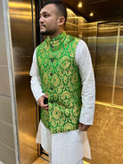 Parrotgreen Nehru Jacket - Boutique Nepal