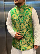 Parrotgreen Nehru Jacket - Boutique Nepal