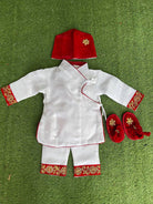 Pasni/birthday Handwork Coat Set In Red