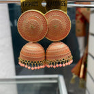 Peach Big Pinjada Jhumka - Boutique Nepal Au