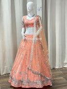 Peach Lehenga Choli Set - Boutique Nepal