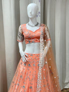 Peach Lehenga Choli Set - Boutique Nepal