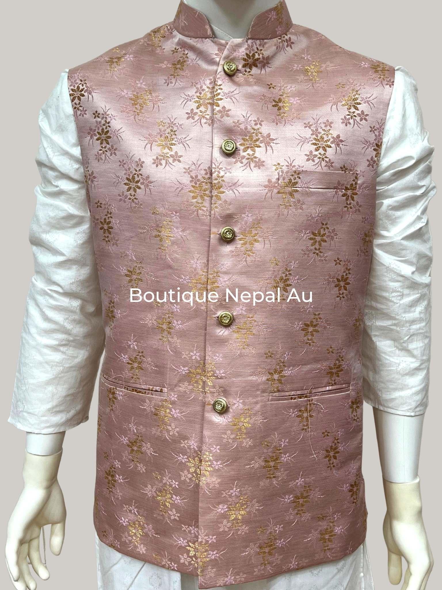 Peach Waistcoat - Boutique Nepal