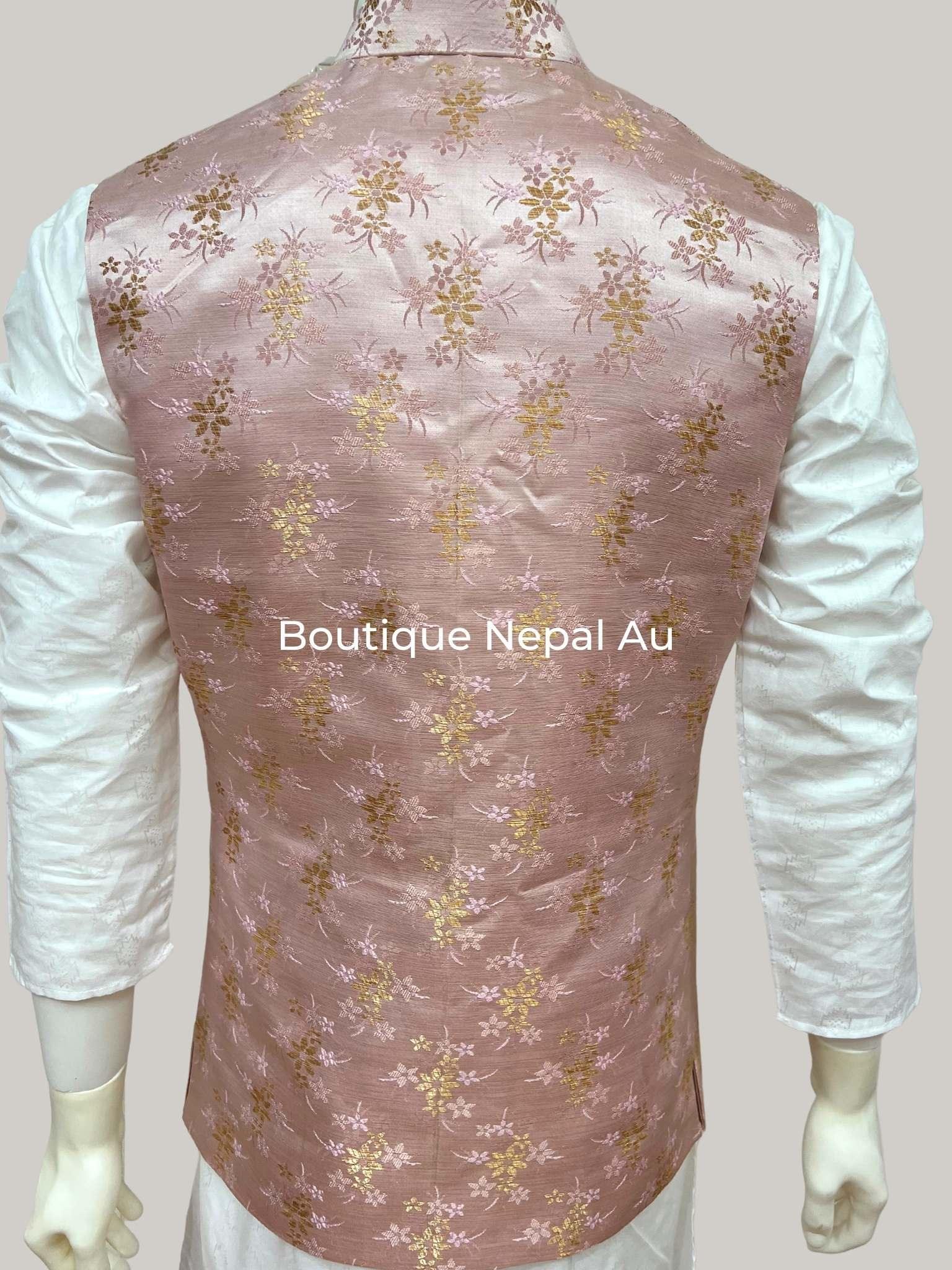 Peach Waistcoat - Boutique Nepal