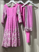 Pink Designer Kids Anarkali Kurta Set(4-5 Years) - Boutique Nepal