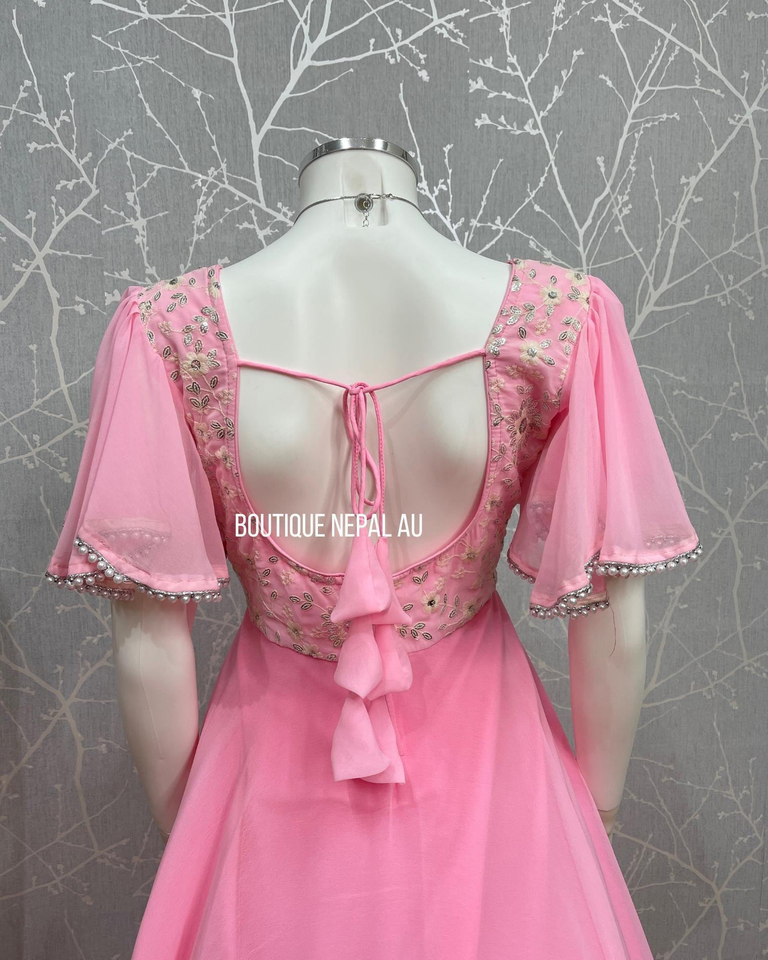 Pink Gown - Boutique Nepal Au
