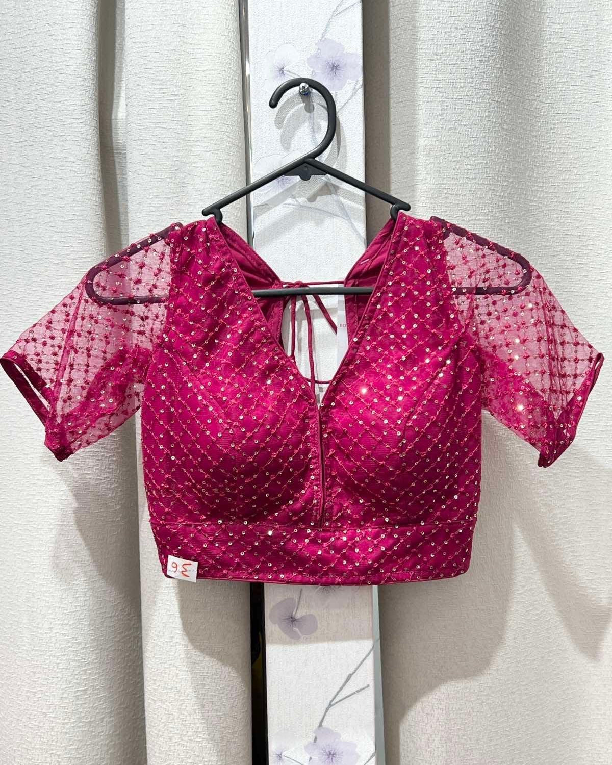 Pink Half Sleeves Blouse - Boutique Nepal