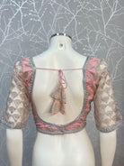 Pink Net Blouse with Silver Embroidery - Boutique Nepal Au