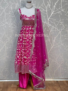 Purple Anarkali Kurta Set - Boutique Nepal Au
