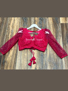 Purple Full Sleeve Sequence Blouse - Boutique Nepal Au