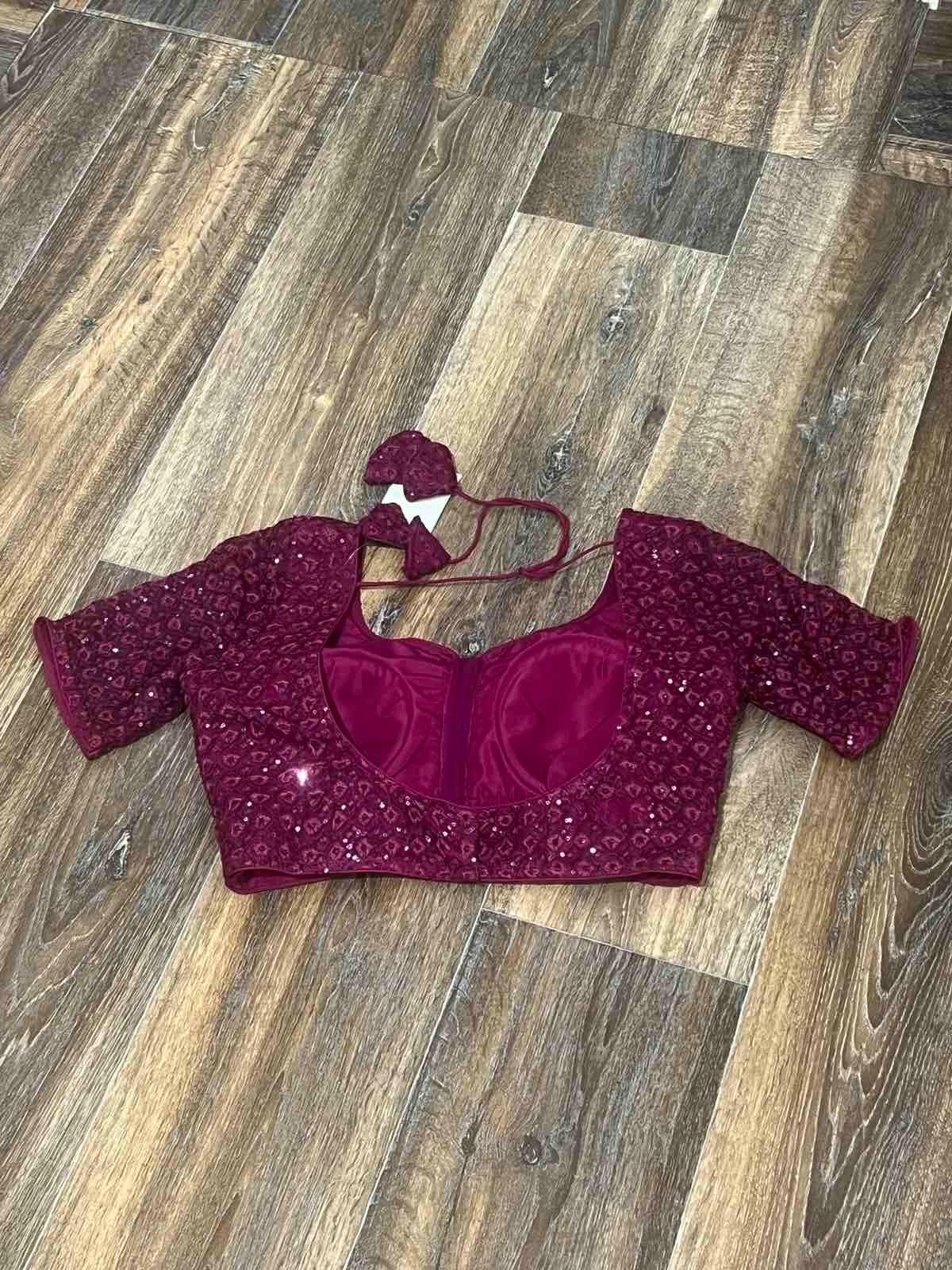 Purple Half Sleeves Blouse - Boutique Nepal