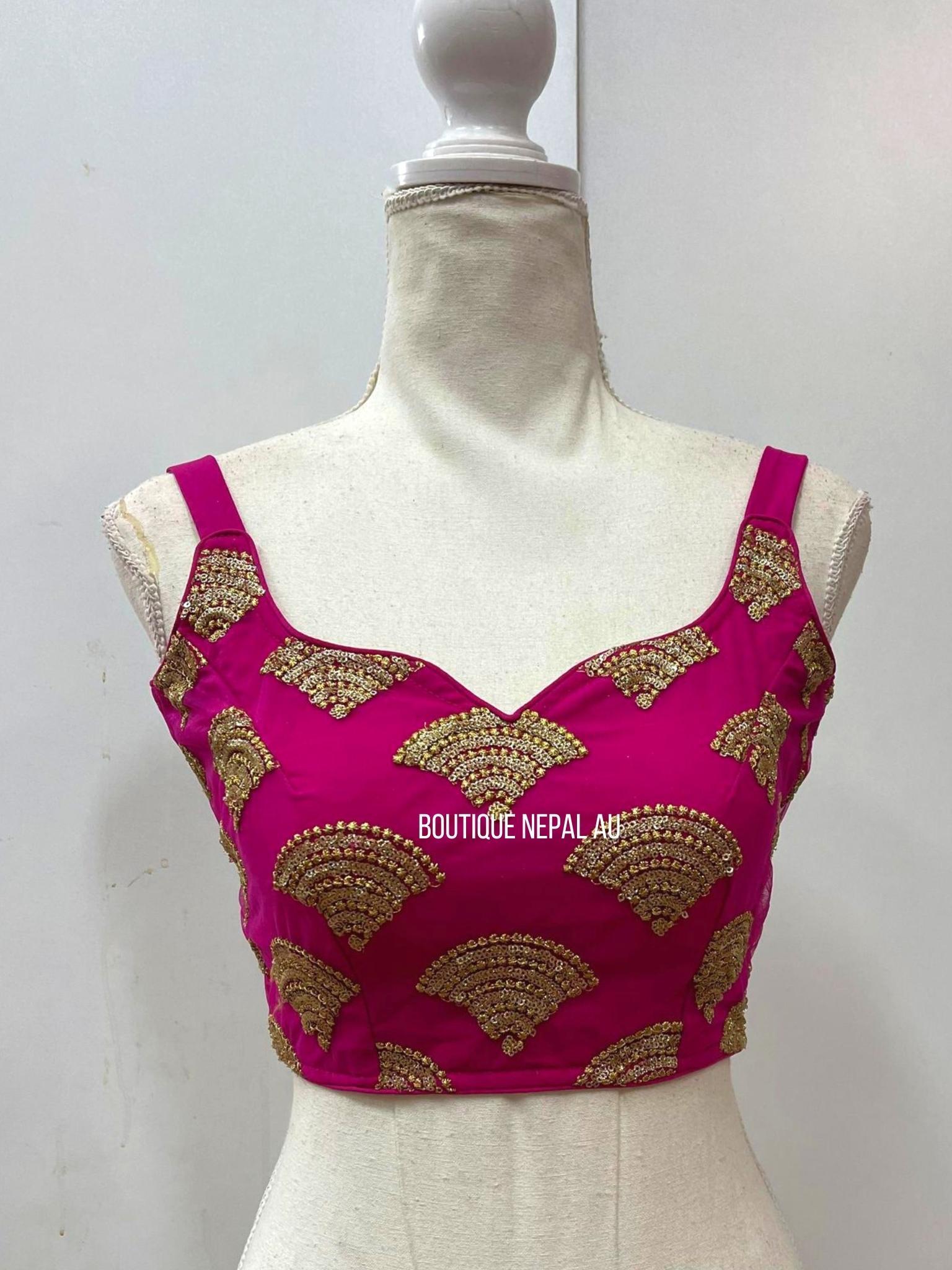 Pink Sleeveless Blouse - Boutique Nepal Au