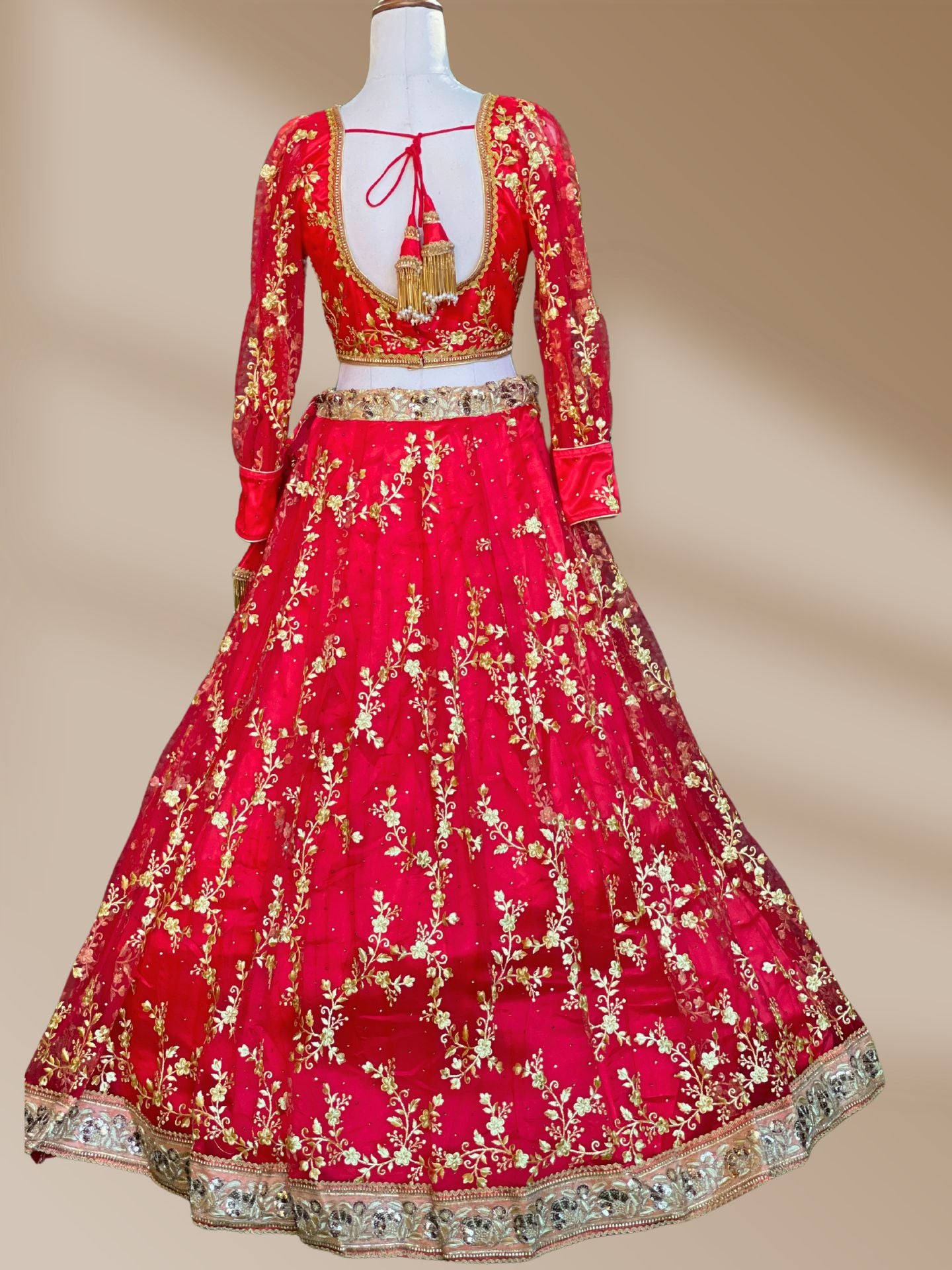 Red Bridal Lehenga Set - Boutique Nepal