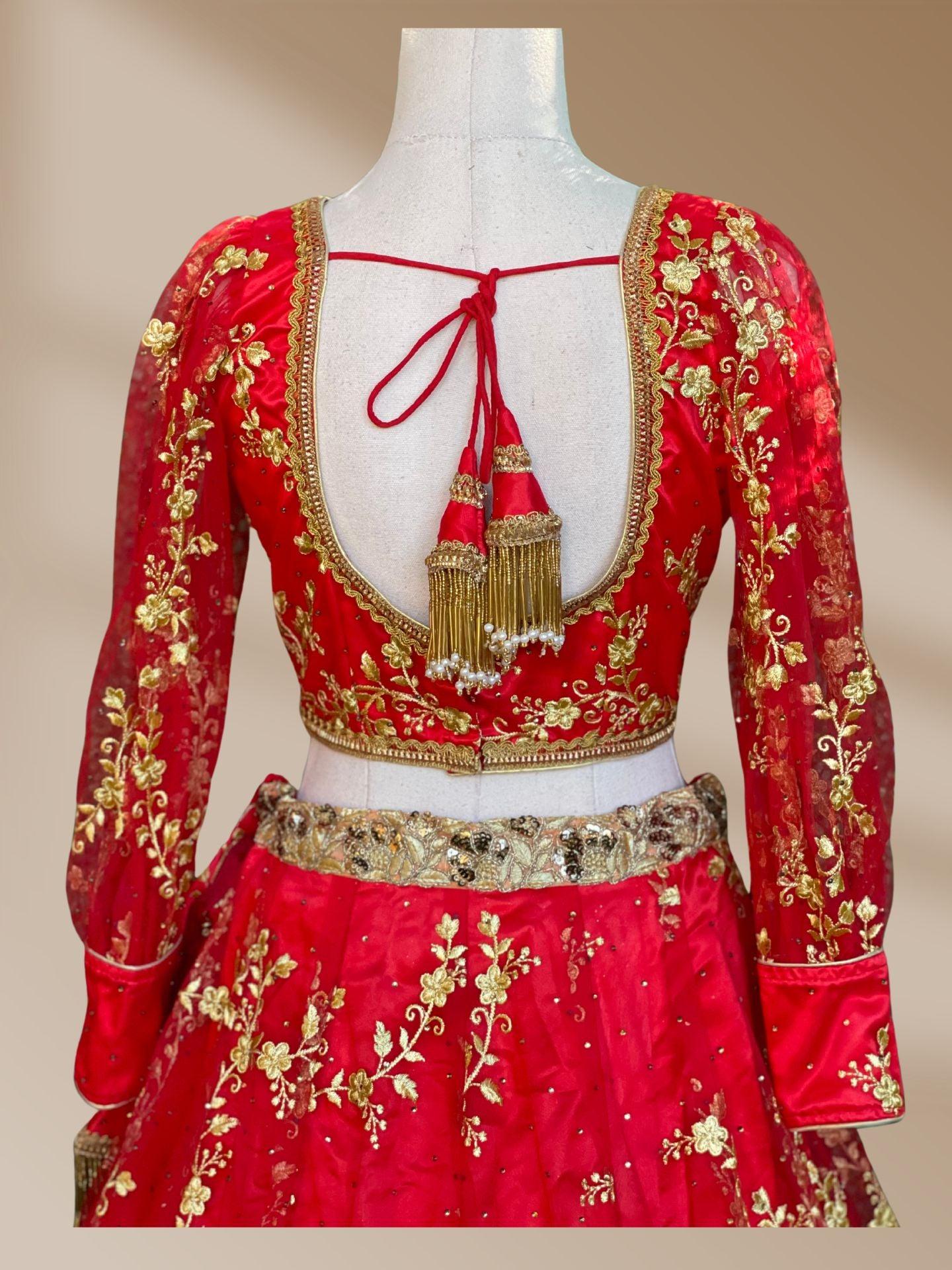 Red Bridal Lehenga Set - Boutique Nepal