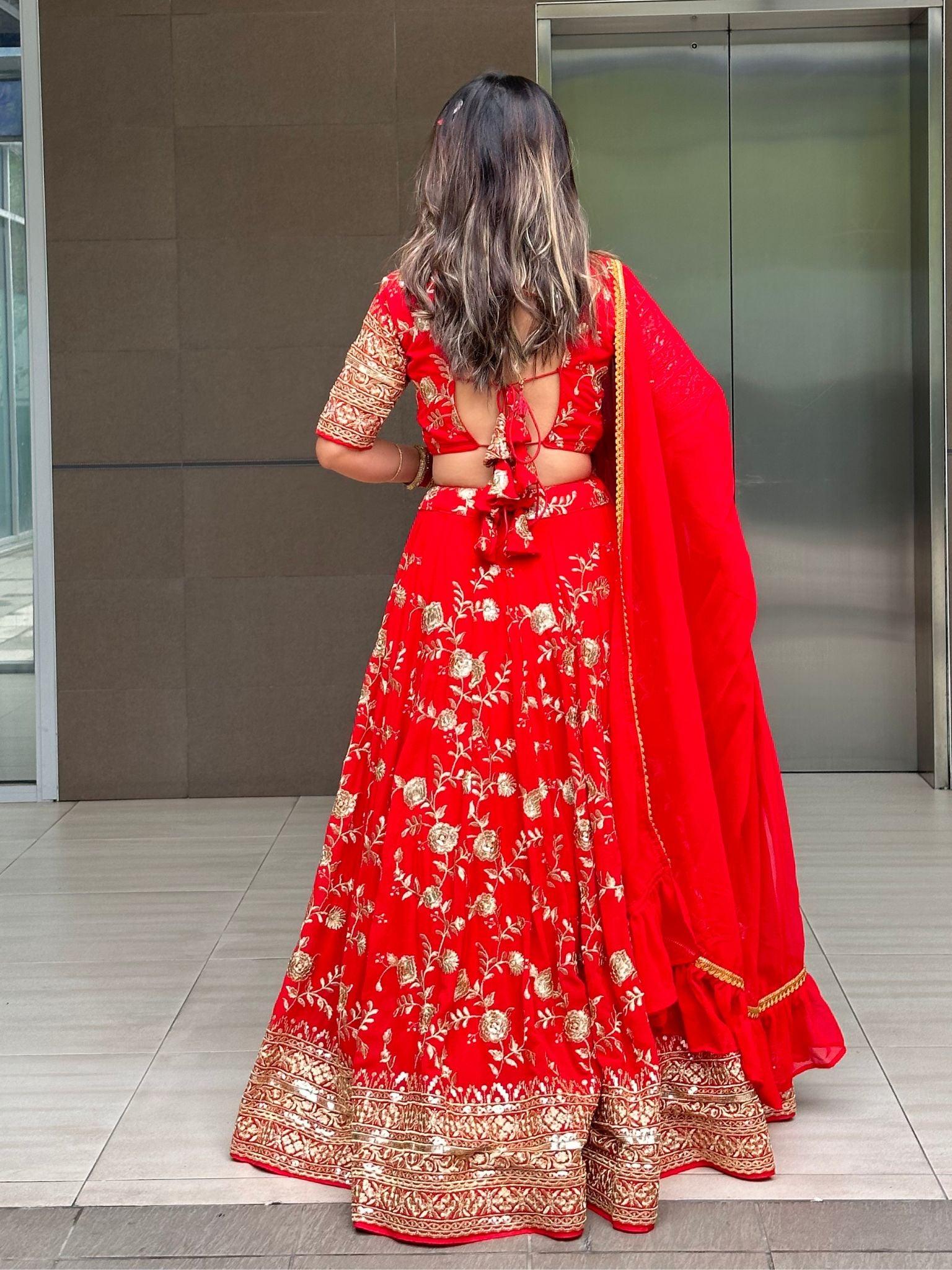 Red Lehenga Set - Boutique Nepal