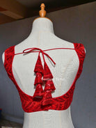 Red Sleeveless Blouse - Boutique Nepal