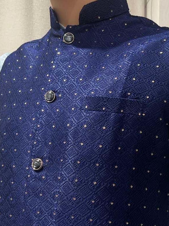 Royal Blue Waistcoat - Boutique Nepal