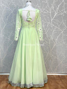 Sage Green Long sleeve Gown - Boutique Nepal