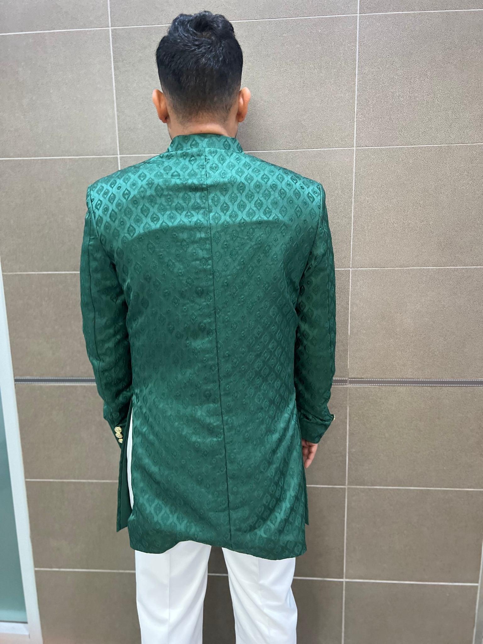 SHERWANI AND PANTS SET In Mint Green - Boutique Nepal Au