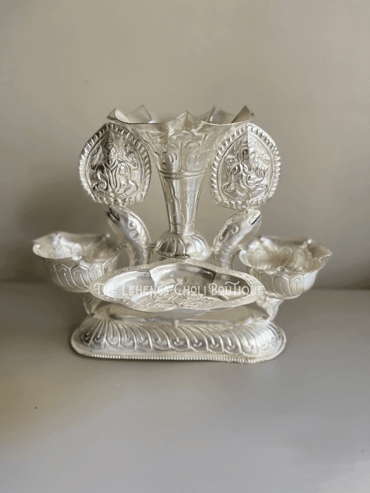 SILVER PLATED MACHHA TIKADANI - Boutique Nepal Au